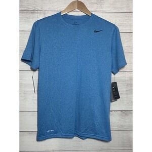 Nike Shirt Mens Medium Aqua Blue DriFIT Short Sleeve Training‎ Athletic New